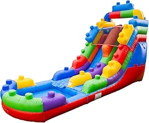 Amazon.com: HeroKiddo Block Party 16' Commercial Grade Inflatable Water ...