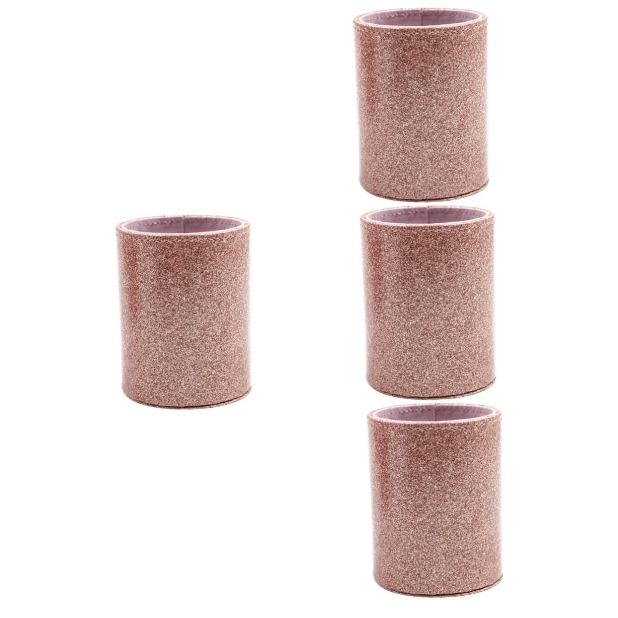 Abaodam 4pièces Porte-stylo Pu Pailleté Organisateur De Bureau Multifonctionnel Pour Crayons Et Pinceaux De Maquillage Rangement Élégant Et Pratique Pour Décoration De Bureau