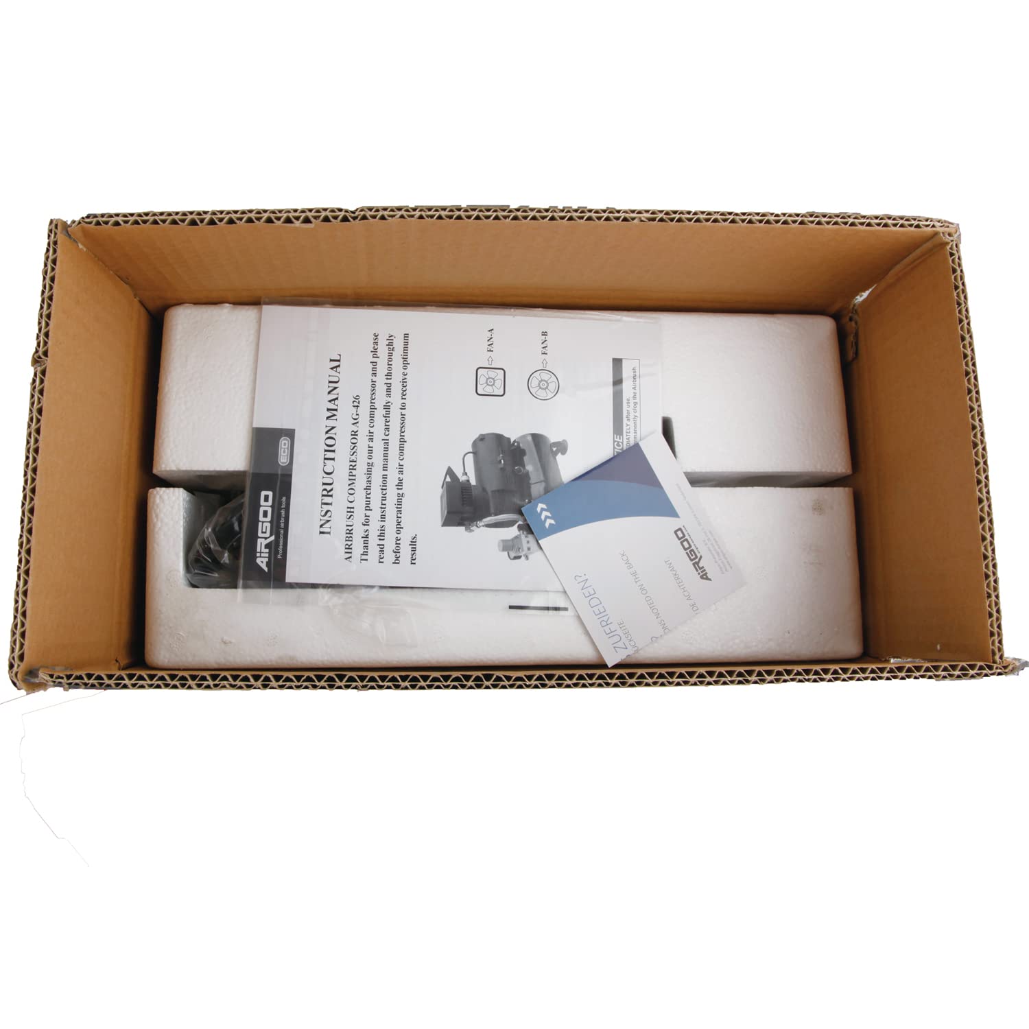 Compresor de aerógrafo de lujo Airgoo AG-426 con ventilador de refrigeración Super Power y tanque de aire para pulverización con aerógrafo