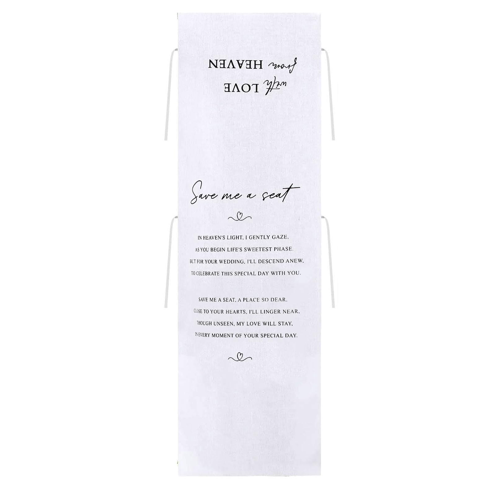 PANGBOER Flannel Wedding Chair Sign Elegant Designs Ceremony Decoration for Reserved Seating Arrangements Wedding Chair Signs