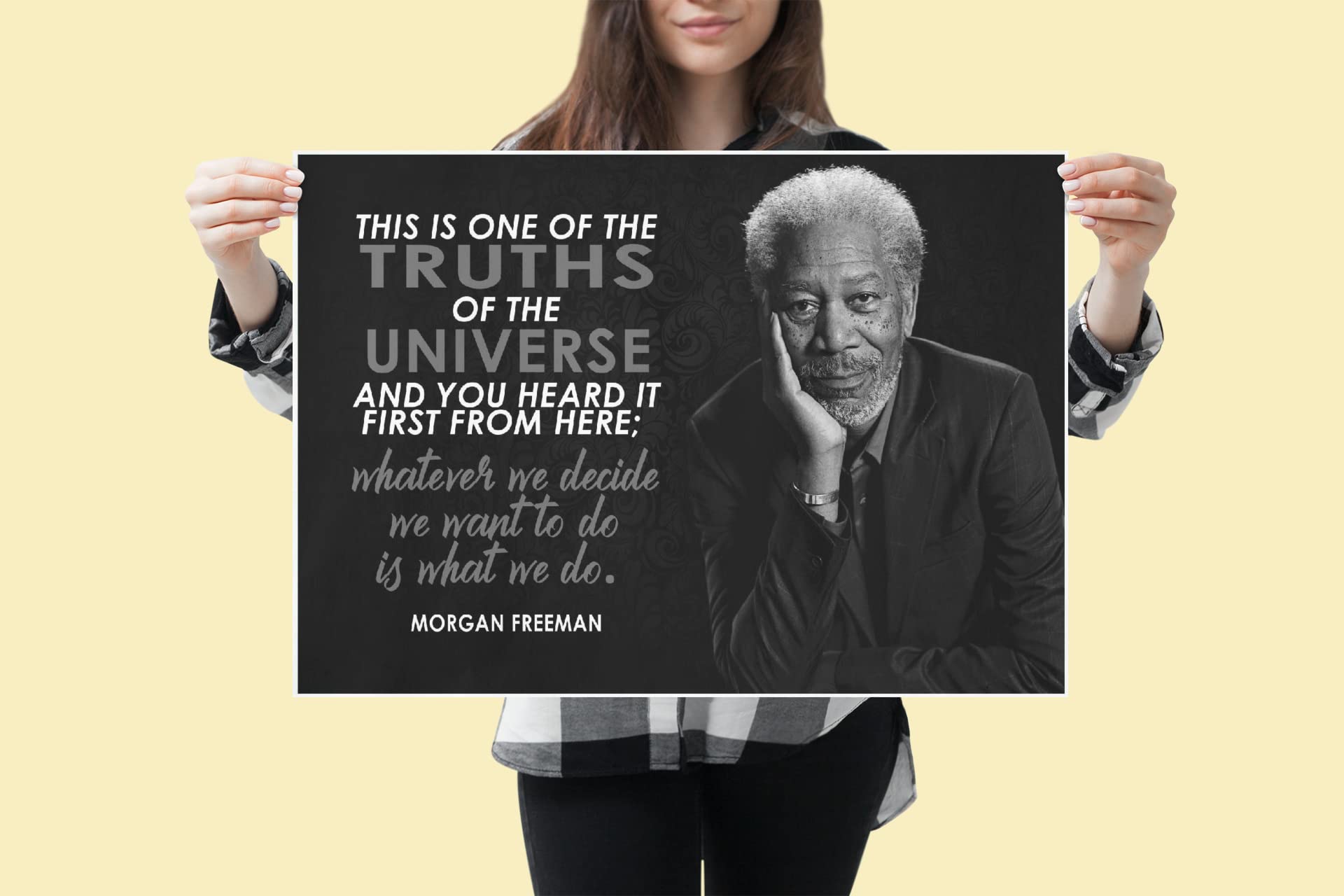Vincit Veritas Morgan Freeman Motivational Poster Quote Inspirational Quotes Classroom Posters Movie Voice Actor Awards Homeschool Narrator Movies Audible Black History Month Shashank Redemption P082 - Image 3