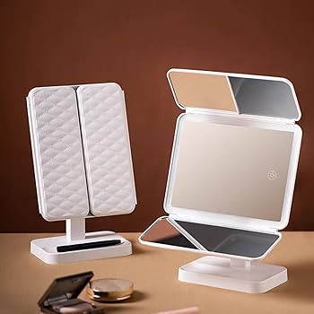 MakeupCompactmirrorwithLEDLIGHT\( ˆ ˆ )/ MIYOKO 3X 10X Lighted Makeup Mirror with Adjustable Height