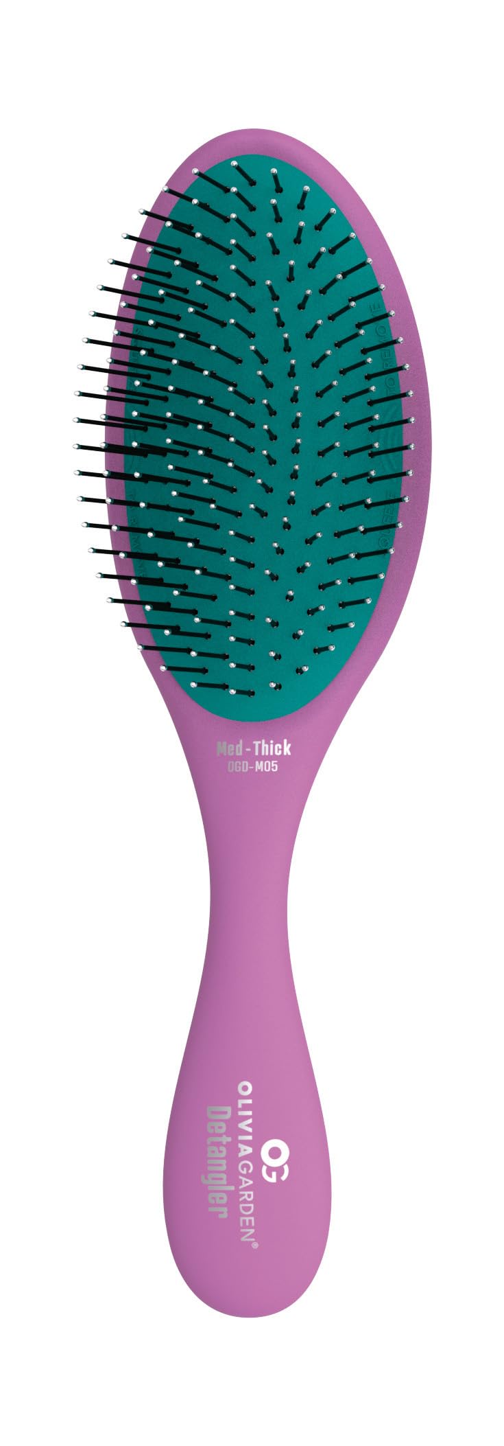 Olivia GardenOG Brush Detangler, removable cushion, scalp hugging massages the scalp, for wet or dry hair, for women, men and children, Medium to thick hair
