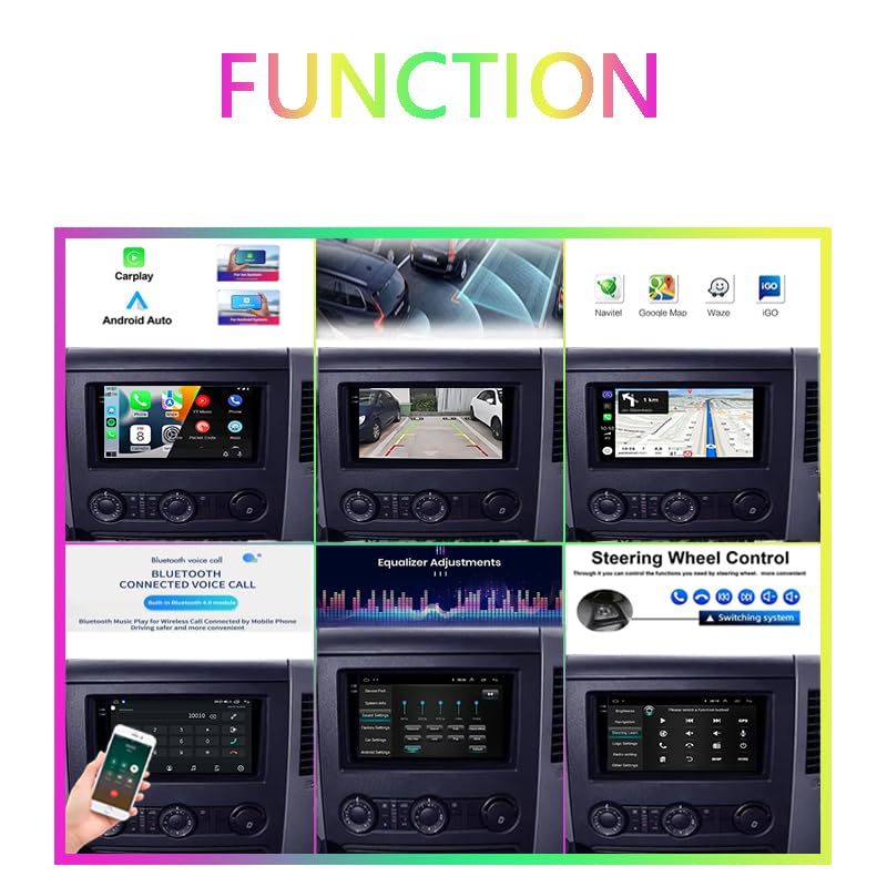 Autoradio Android Sprinter 2006-2016 résout les pannes de GPS avec son grand écran 9''