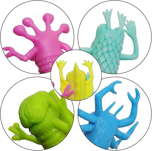 Miniatura 8 de 10 piezas de criatura alienígena mezcla de marionetas de dedo lindo monstruo al azar para fiestas de niños, cosplay, juego de mascotas, accesorios