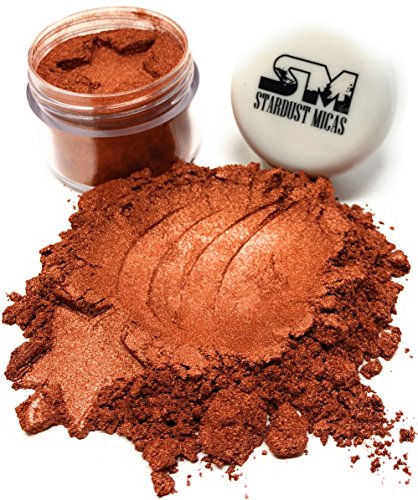 Stardust Micas Pigment Powder Cosmetic Grade Colorant For Makeup, Soap Making, Epoxy Resin, Diy Crafting Projects, Bright True Colors Stable Mica Batch Consistency (10 Gram Jar, Copper Nugget) #TOP28