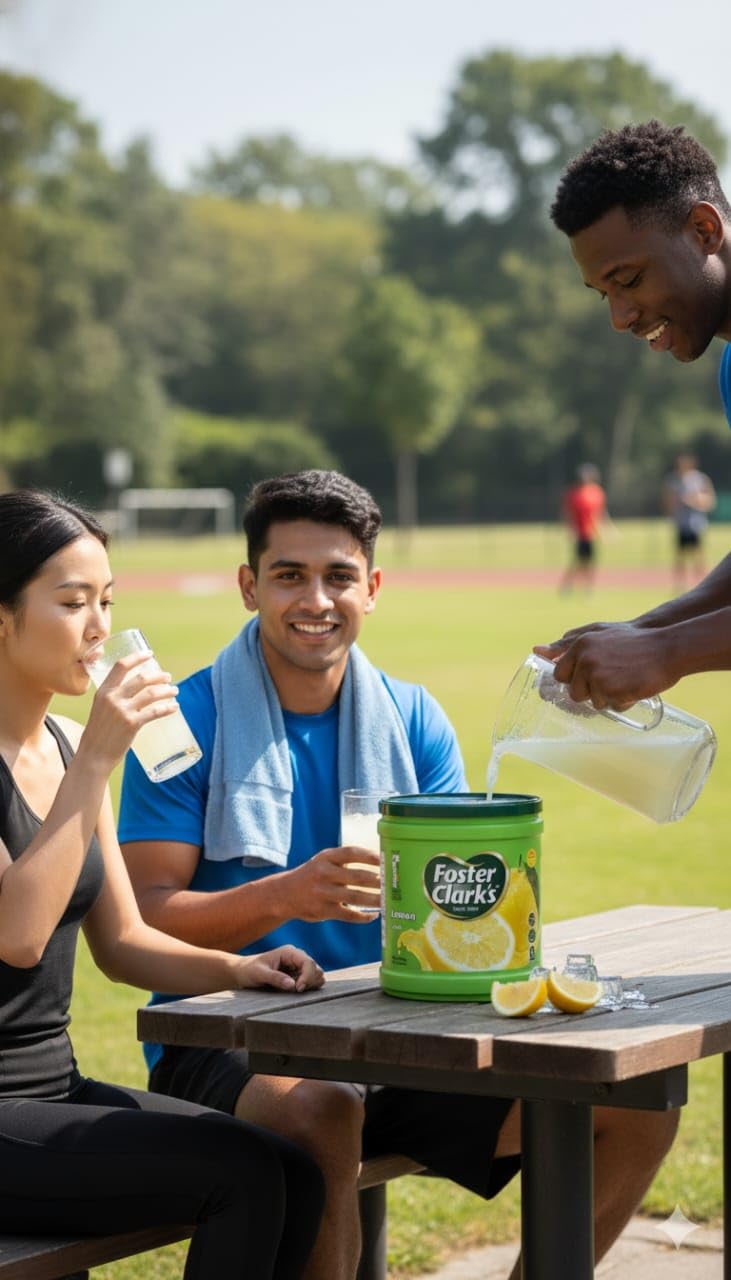 Foster Clark's Lemon Instant Drink Mix, Mix With Water For a Tangy, Thirst-Quenching Beverage 1.92kg (Pfroduct Of Bahrain) With 5 Unit Magic Pop Candy 27.5g Free From DECADENT 2
