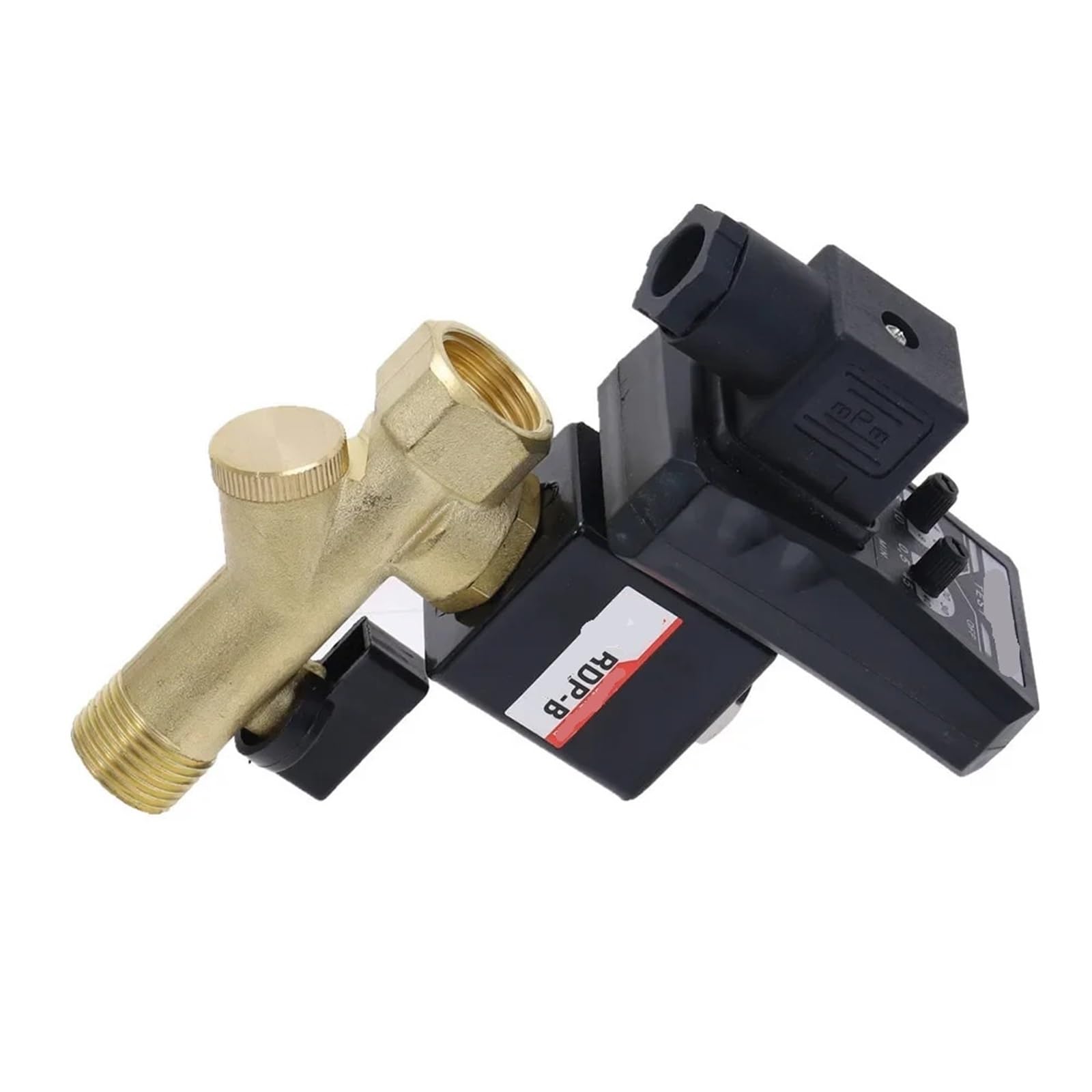 Válvula de drenaje electrónica de 1/2 pulgada CA 220 V 1,6 MPa, temporizada, for compresor de aire, tanque de gas, válvula de drenaje automática de 2 vías, 1 unidad