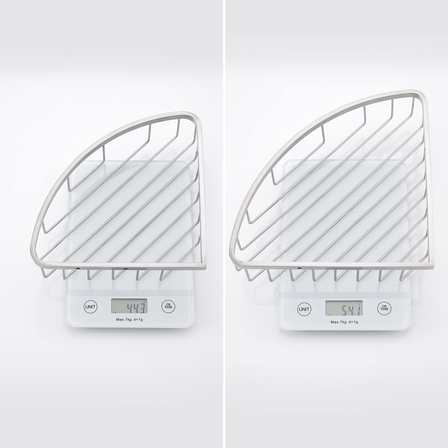 Organizador de esquina para ducha de baño, acero inoxidable SUS304, resistente al óxido, soporte para champú, estante de almacenamiento montado en la pared para baño, cocina, 2 paquetes de