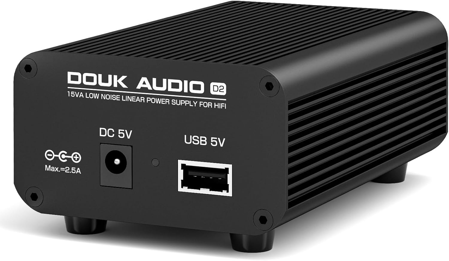 Douk Audio D2 - Fuente de alimentación lineal (5 V, 15 W, bajo nivel de ruido, para serpentinas DAC con transformador toroidal y filtro CLC para sistemas de audio de sobremesa HiFi