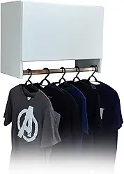 Armário Aéreo Com Cabideiro Lavanderia Cozinha Parede Area Serviço Multiuso MDF 60cm