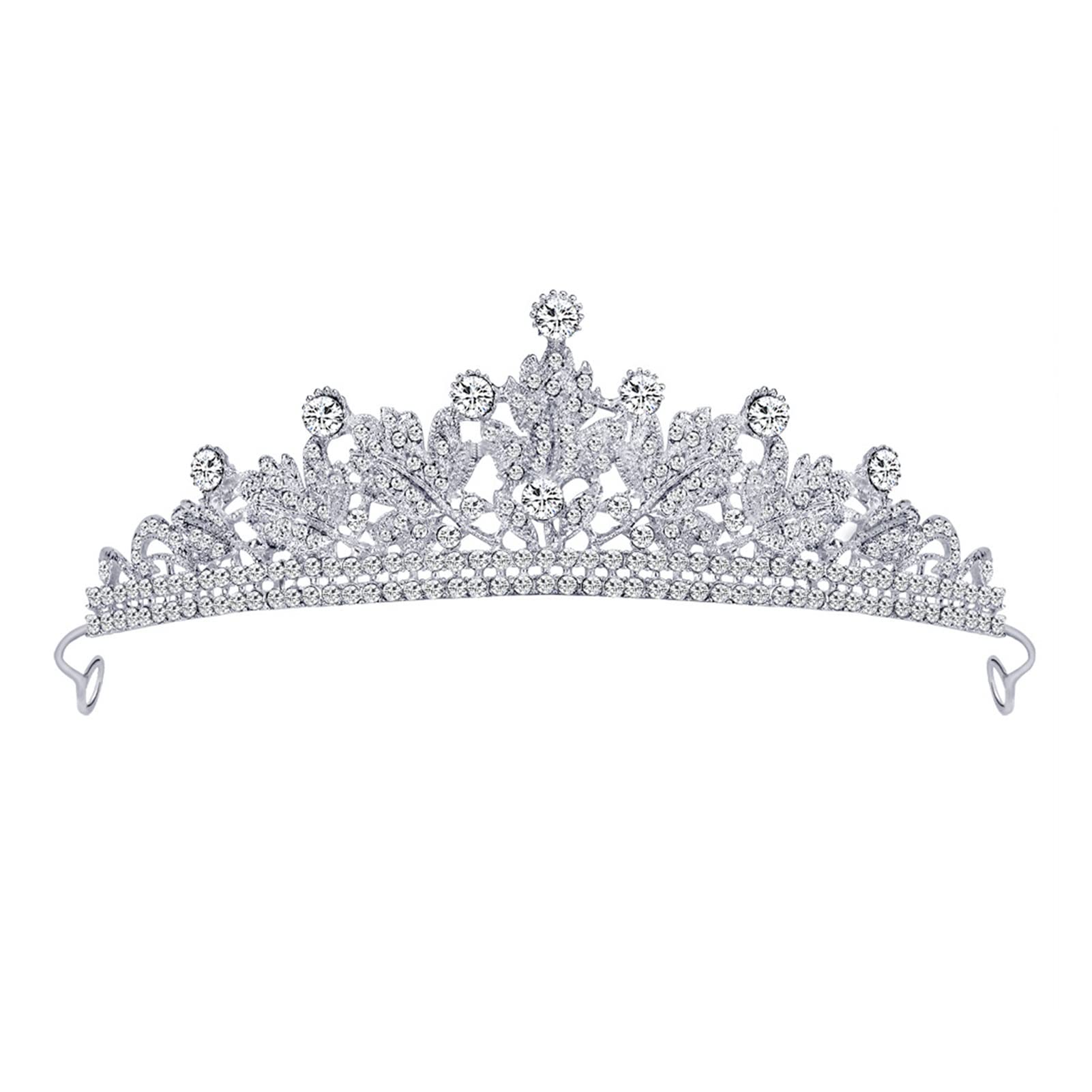 Corona de cristal cómoda que no daña el pelo y tiaras para niñas 6
