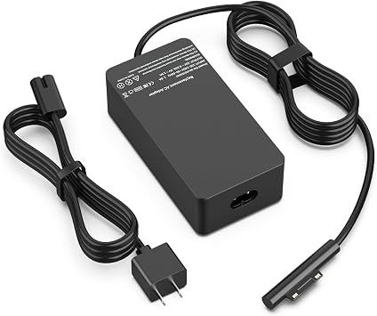 102W Surface Charger Compatible with Microsoft Laptop Studio, Surface Book 3/4/5, Surface Pro 7/6/5/4/3, Surface Go, 15V 6.6A Power Supply Adapter with USB Port, Magnetic Connector