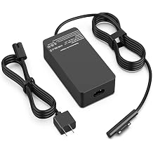102W Surface Charger Compatible with Microsoft Laptop Studio, Surface Book 3/4/5, Surface Pro 7/6/5/4/3, Surface Go, 15V 6.6A Power Supply Adapter with USB Port, Magnetic Connector