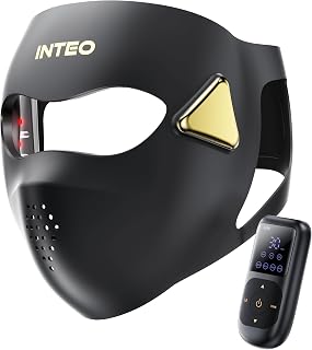 4D Red Light Therapy Face Mask: 4 Modes (Red+850nm IR/Red/Blue/Orange), 328 LEDs, 4000mAh Battery & Remote by ICreateIInnovate