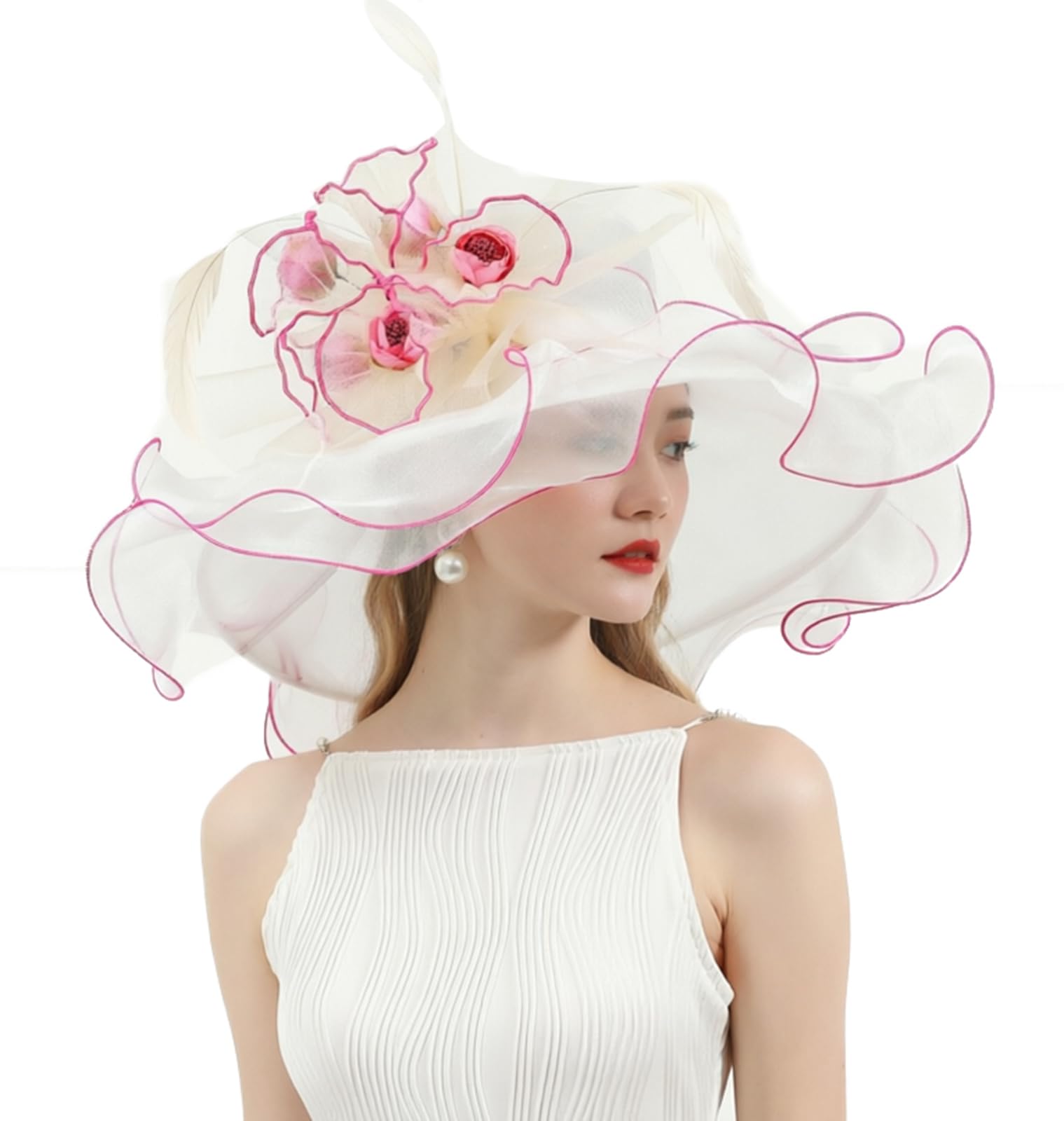 ORIDOOR Organza Fascinator Hat