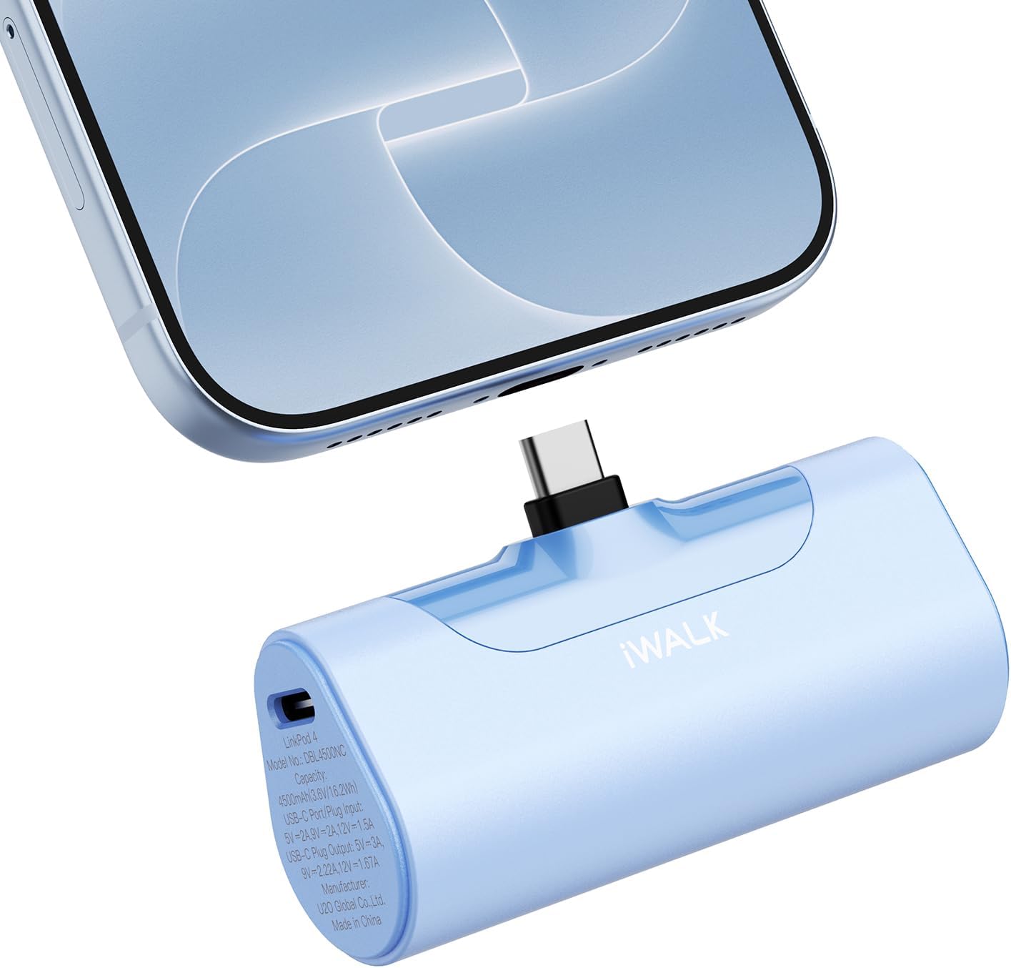 iWALK Portable Charger for iPhone 18/17/16/15 USB-C Small Power Bank 20W 4,500mAh Fast Charging Battery Pack Compatible with iPhone 15/16/17 Plus/17 Pro/17 Pro Max, Samsung Galaxy S25/S24/S23 Android