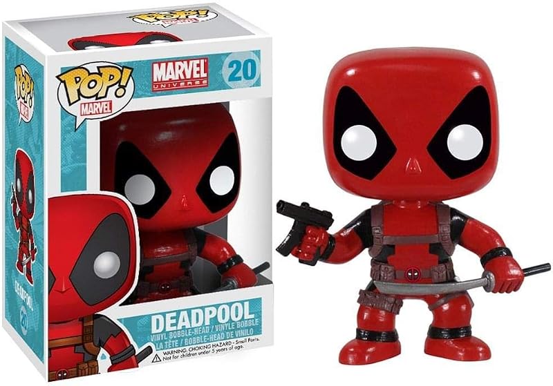 ¡Funko POP! Marvel: Figura de cabeza de Deadpool Bobble | Mercancía oficial - Figura de vinilo coleccionable para exhibición en estantería - Idea de regalo de cumpleaños para fanáticos y coleccionistas