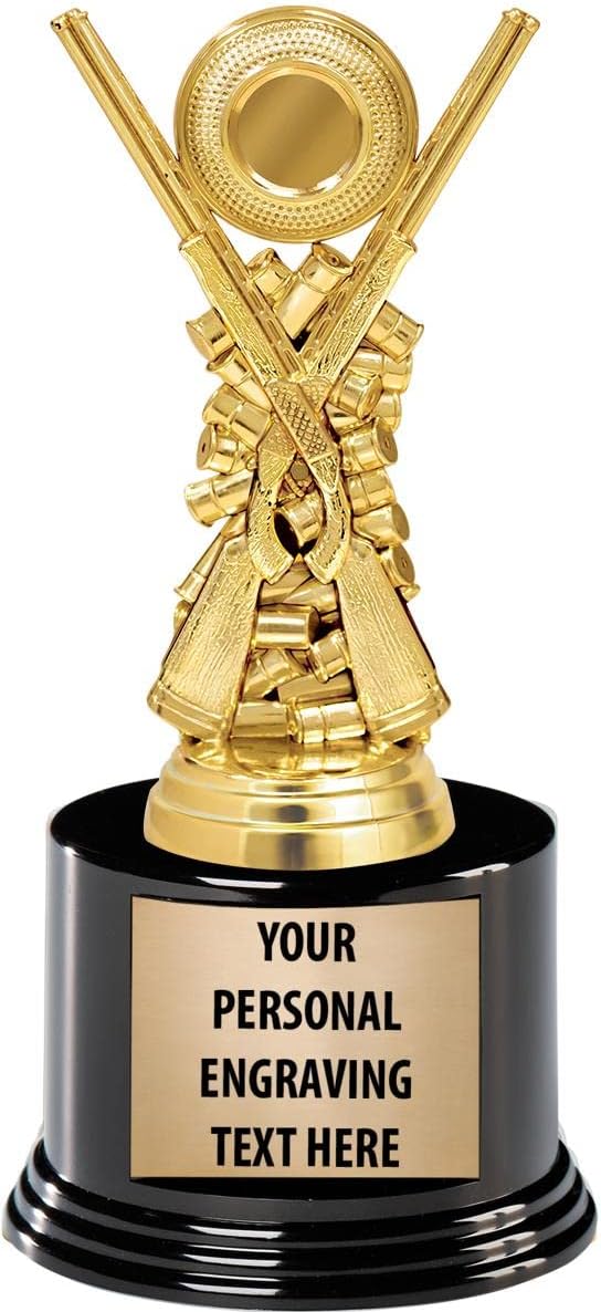 Crown Awards Personalized Trap Shooting Trophy, 7.25" Trap Shooting Trophy with 5 Lines of Free Engraving