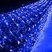 Joomer 12ft x 5ft 360 LED Christmas Net Lights,8 Modes Connectable Low Voltage Mesh Fairy String Lights for Christmas Trees, Bushes, Wedding, Garden, Outdoor Decorations (Blue)