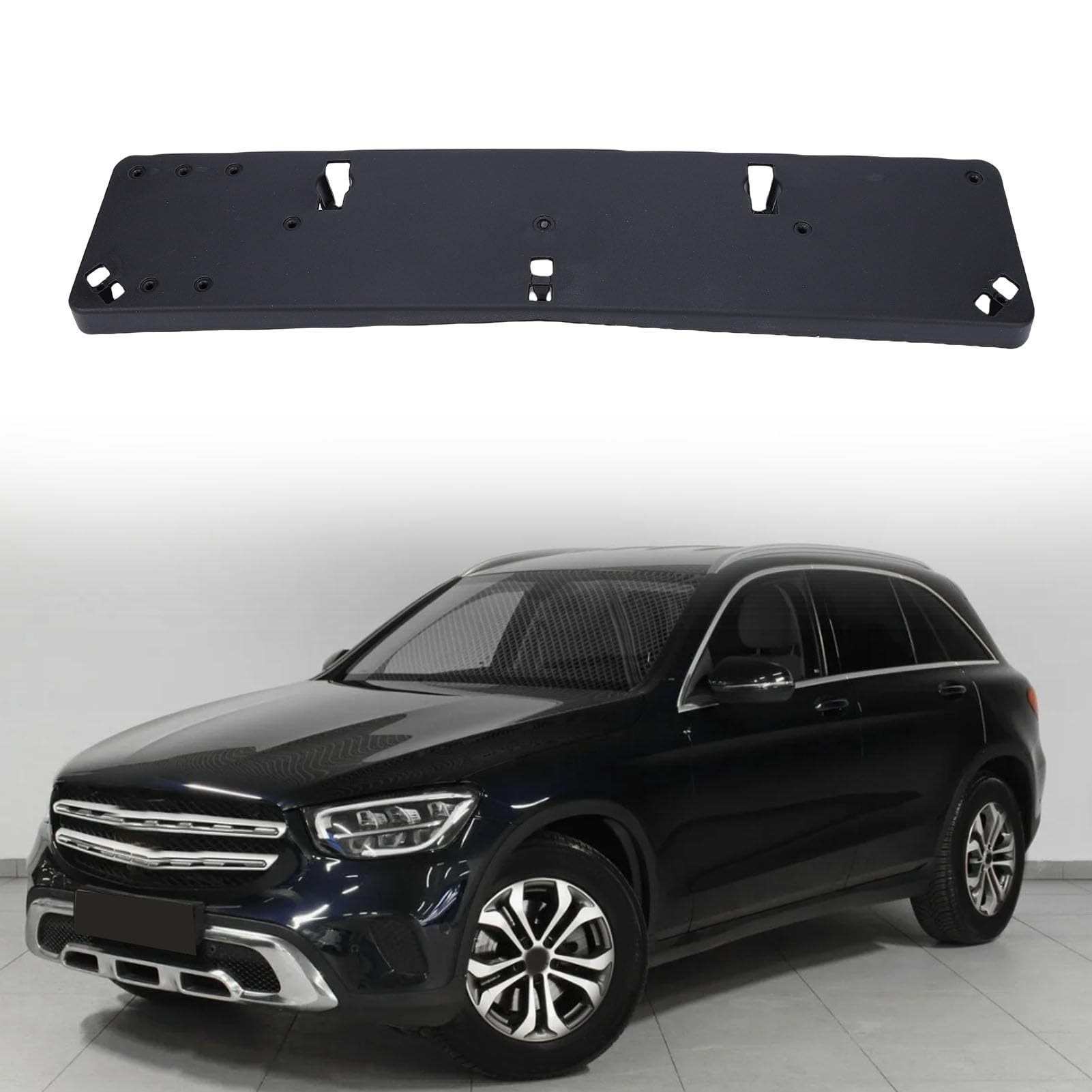 Support De Plaque D'immatriculation Jeffergarden – Compatible GLC X253 Et Coupé C253, ABS Noir, OEM A2538850181