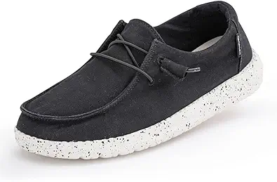 Hey Dude Women's Wendy L Black Size 9 | Womens Shoes | Womens Lace Up Loafers | Comfortable & Light-Weight