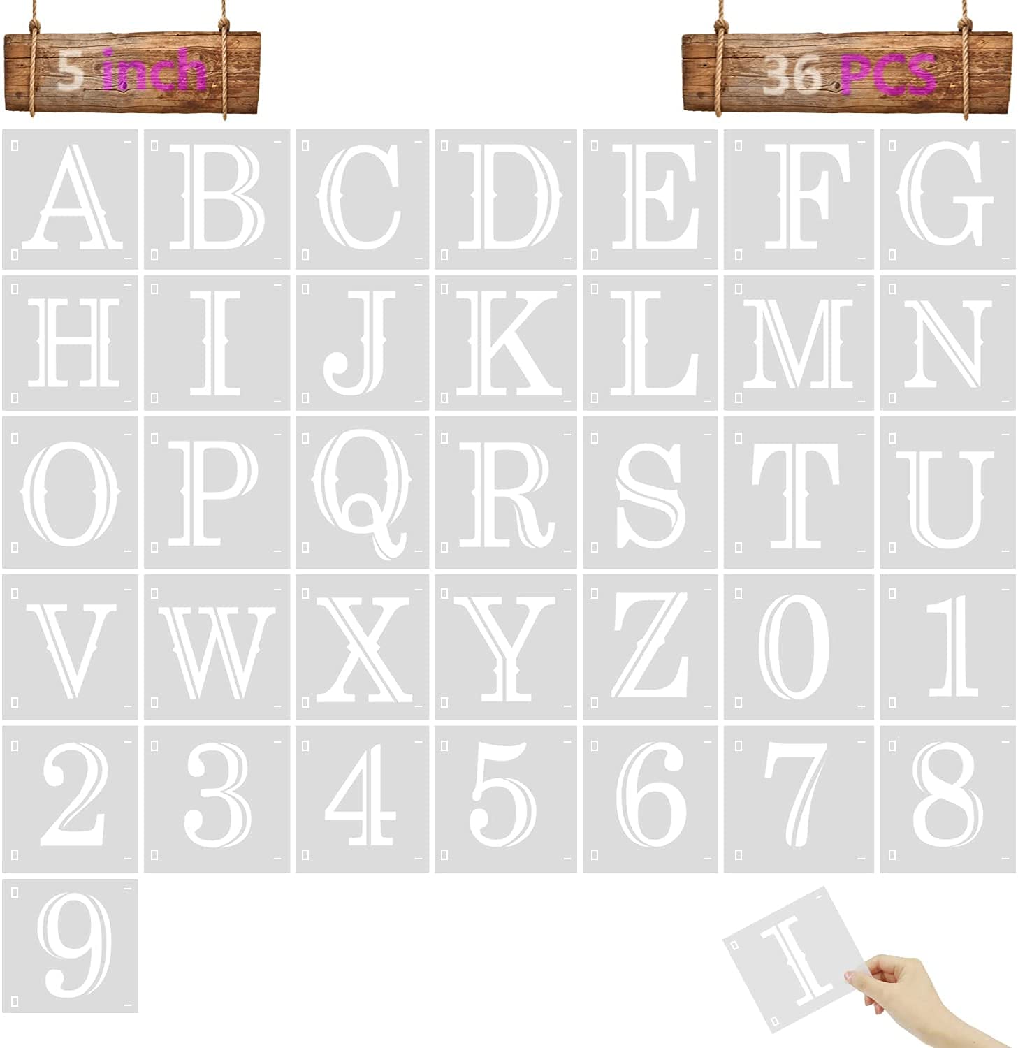 Buy Letter Template Letter and Number Stencils Alphabet Stencils Reusable Upper Letter Font