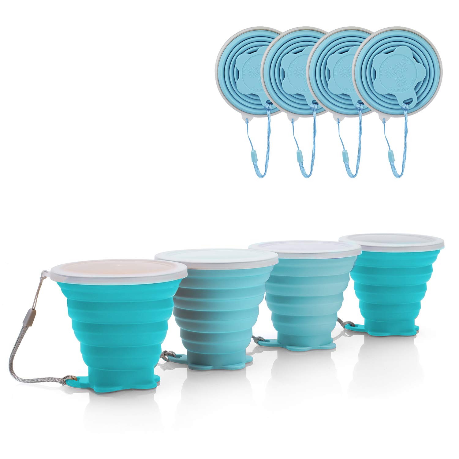 Gobelet de voyage pliable silicone réutilisable sans BPA extérieur et randonnée