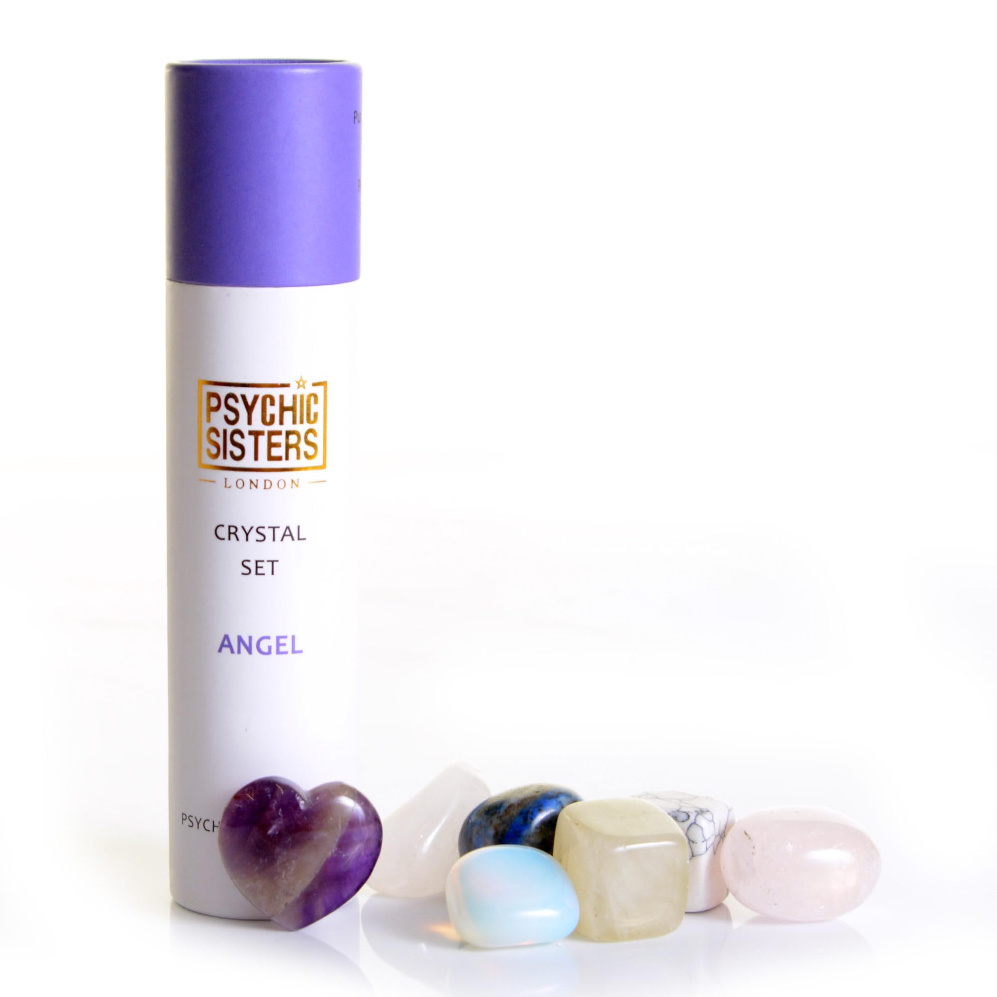 Psychic Sisters Neutral - Crystal Set - 7 Different Gemstones - Reiki Cleansed & Energised (Angel)