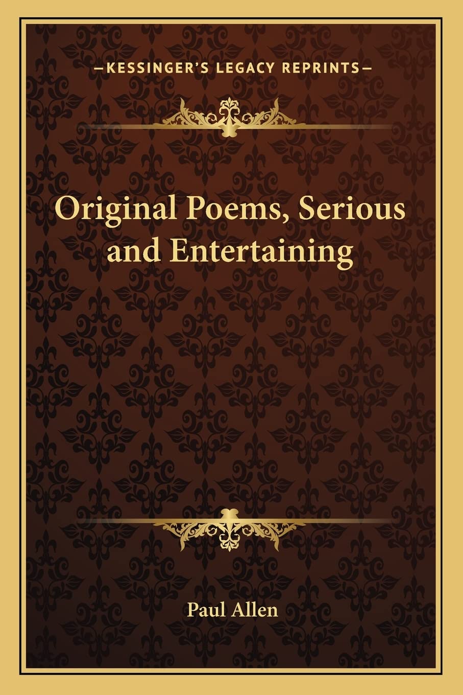 Original Poems, Serious and Entertaining