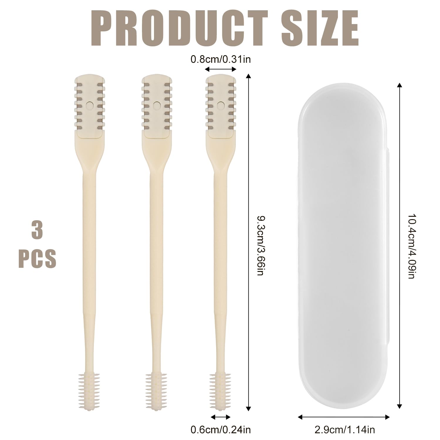 3 piezas 2 en 1 recortador de vello nasal giratorio de 360°, cortador de pelo nasal de doble cara, limpiador de pelo de nariz manual portátil, herramienta de eliminación de vello de fosa nasal 2