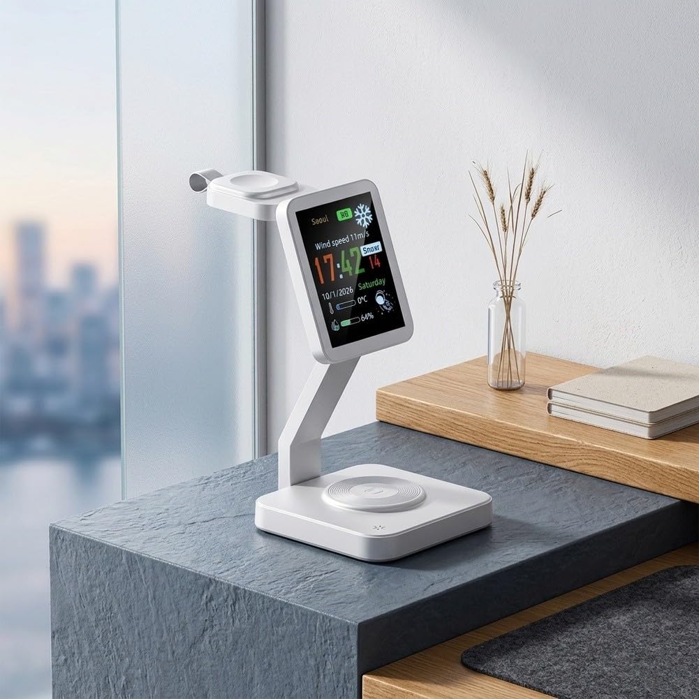 Chargeur sans fil rapide 3 en 1 pour iPhone, pour AirPods, Watch 10/SE, Display Charging Dock