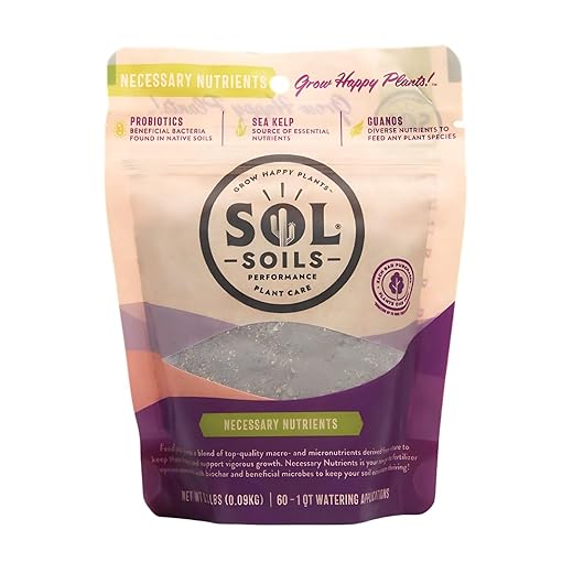 Sol Soils Sol Biotics Necessary Nutrients – Soil Fertilizer with Biochar, Humic Acids & Beneficial Microbes Including Mycorrhizal Fungi & Bacillus Bacteria for Healthy Soil & Plant Growth - 4oz