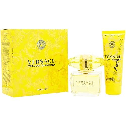 Versace Yellow Diamond 2 Piece Gift Set For Women (Eau De Toilette Spray, 3 Ounce + Body Lotion, 3.4 Ounce)