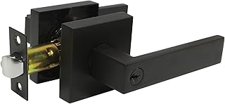 4 Pack Probrico Front Entrance Door Lock Entry Keyed Door Handles Doorknobs Door Lock Entry Keyed Entrance Lockset in Black Each Door Lock with 3 Keys