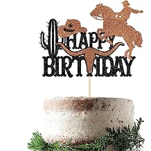 Cowboy Happy Birthday Cake Topper shiny cowboy happy birthday cake topper for boys girls themed birthday decorations