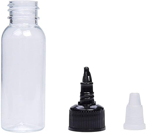 Miniatura 4 de Botellas vacías de tinta de tatuaje de 1.0 fl oz, 12 unidades, tapa giratoria de tatuaje de 1 onza, contenedor de pigmentos de tatuaje, accesorios
