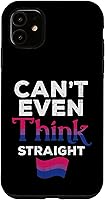 Vista 6 de iPhone 14 Pro Max Can't Even Think Straight LGBTQ Bisexual Flag Gay Pride Bi Case