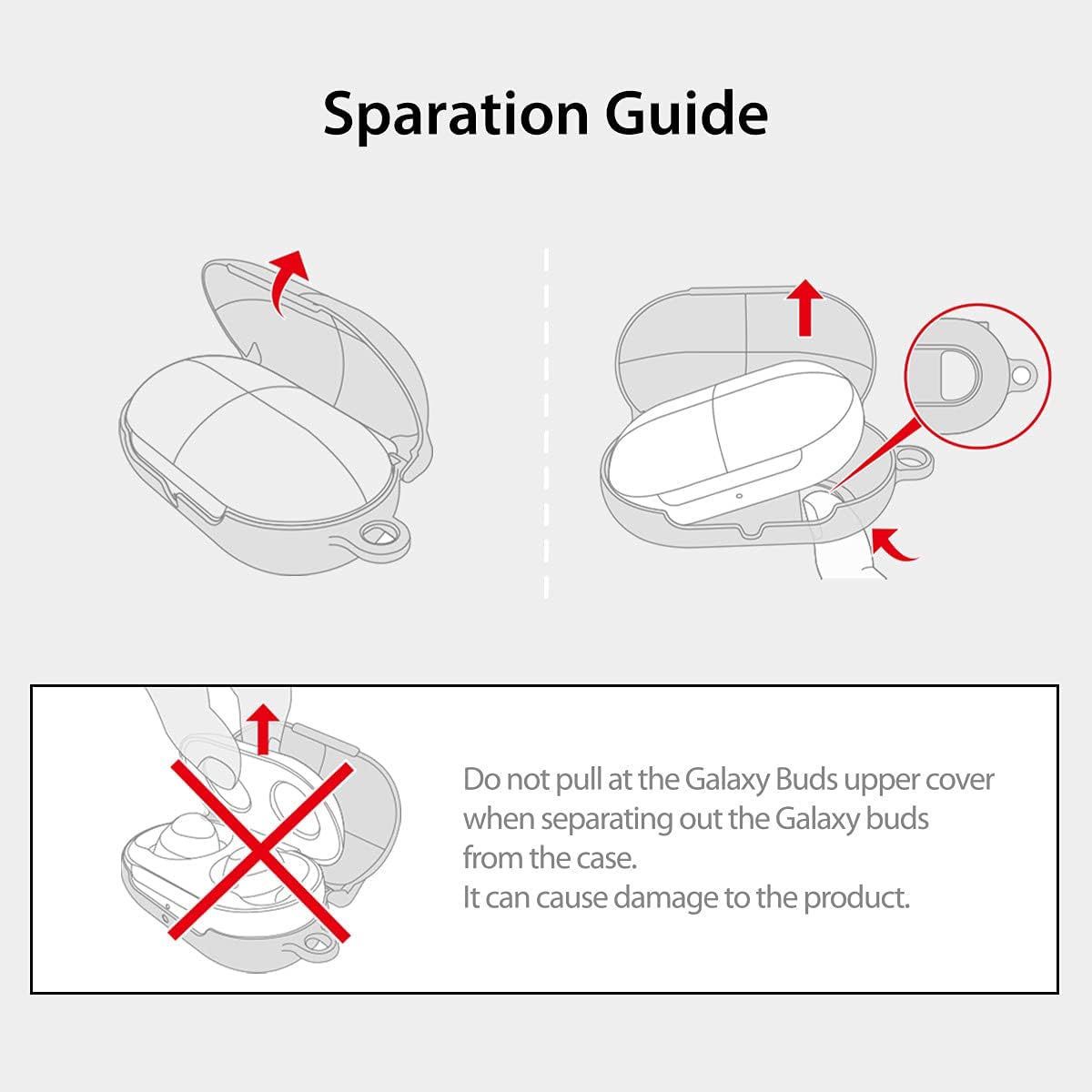 araree Buddy Cover, Polycarbonate case for Galaxy Buds and Buds+, Transparent and Hard, no Need Adhesive case, Compatible with Samsung Galaxy Buds and Buds Plus, Released in 2020 - Clear