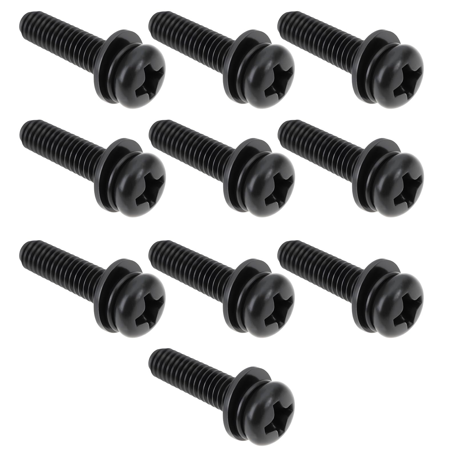 Vgol Black 10Pcs M4x16mm Tv Stand Mounting Replacement Screws With Washers Compatible With Sony K-55S20m2
