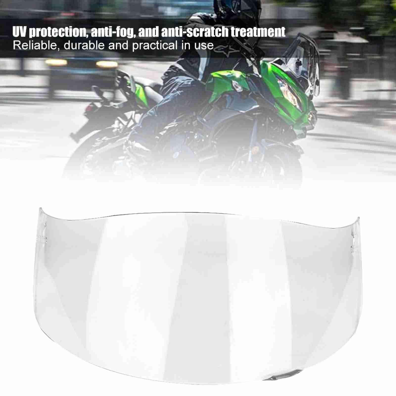 Cocoarm Motocyklowy Osłona Twarzy Przyłbica Pełna Twarz PC Materiał Ochrona Przeciwmgielna Antyzarysowa Wymienna dla AGV K1 K3 SV K5 (Przezroczysty)