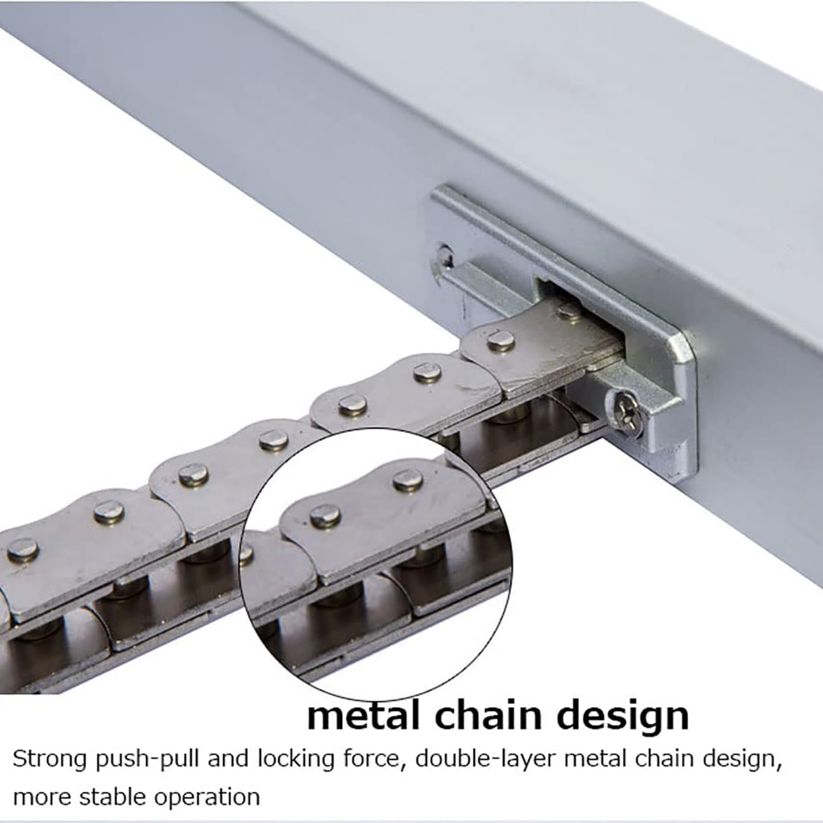 Abridor de Ventanas automático (300-1000 mm), con Interruptor de Pared y Control Remoto, diseño de Doble Cadena, protección IP32, bajo Nivel de Ruido, para Ventanas abatibles, 700 mm