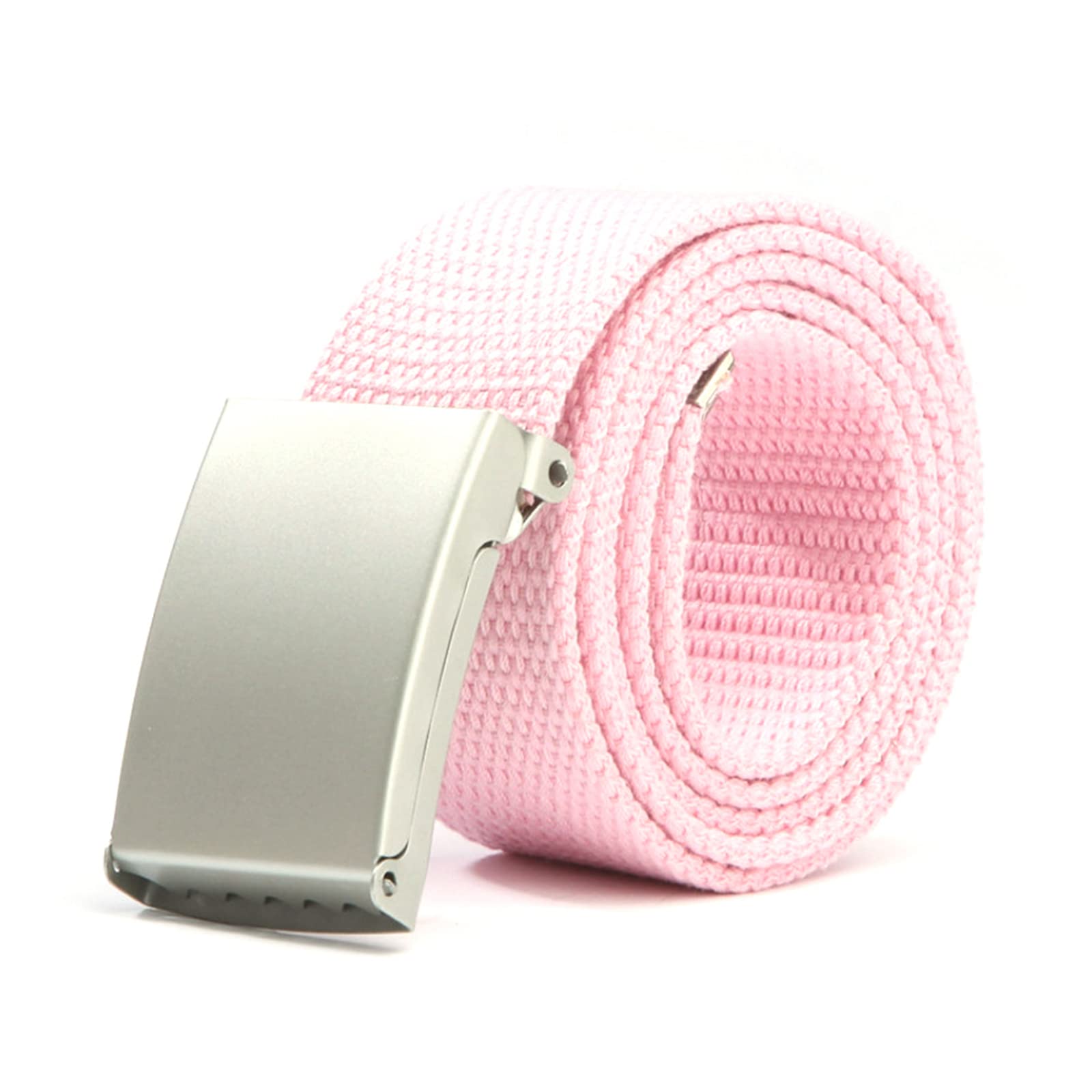 Men Casual Belts 3.8 cm Width Tactical Waist Belt Jeans Nylon Braided Belt Male Casual Canvas Belt, Pink, 90cm