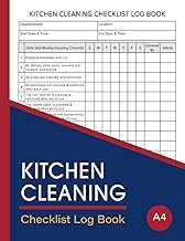 Kitchen Cleaning Checklist Log Book: For Commercial Restaurants, Cafes, and Catering Services