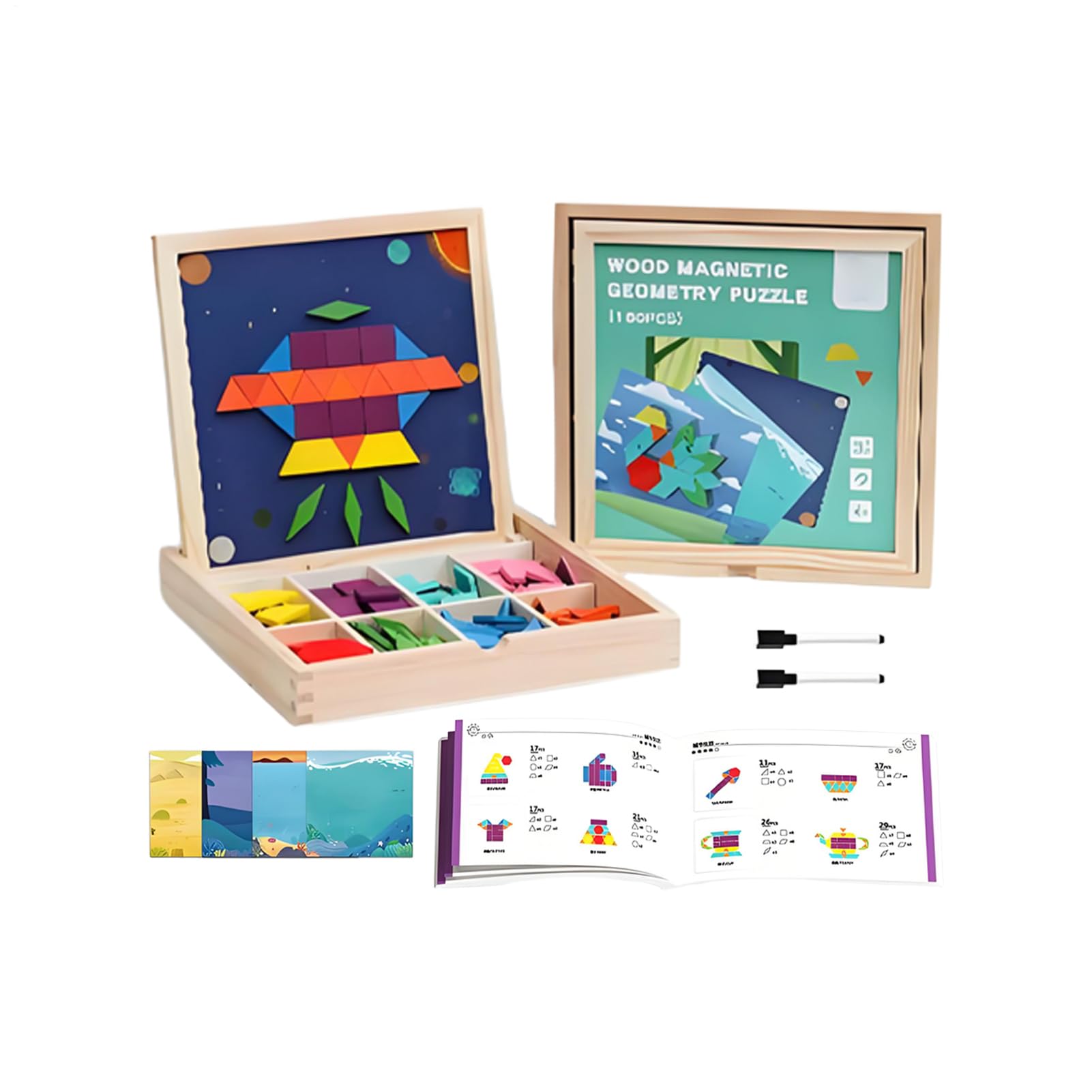Tangram Lernpuzzle aus Holz für strategische Reflexion