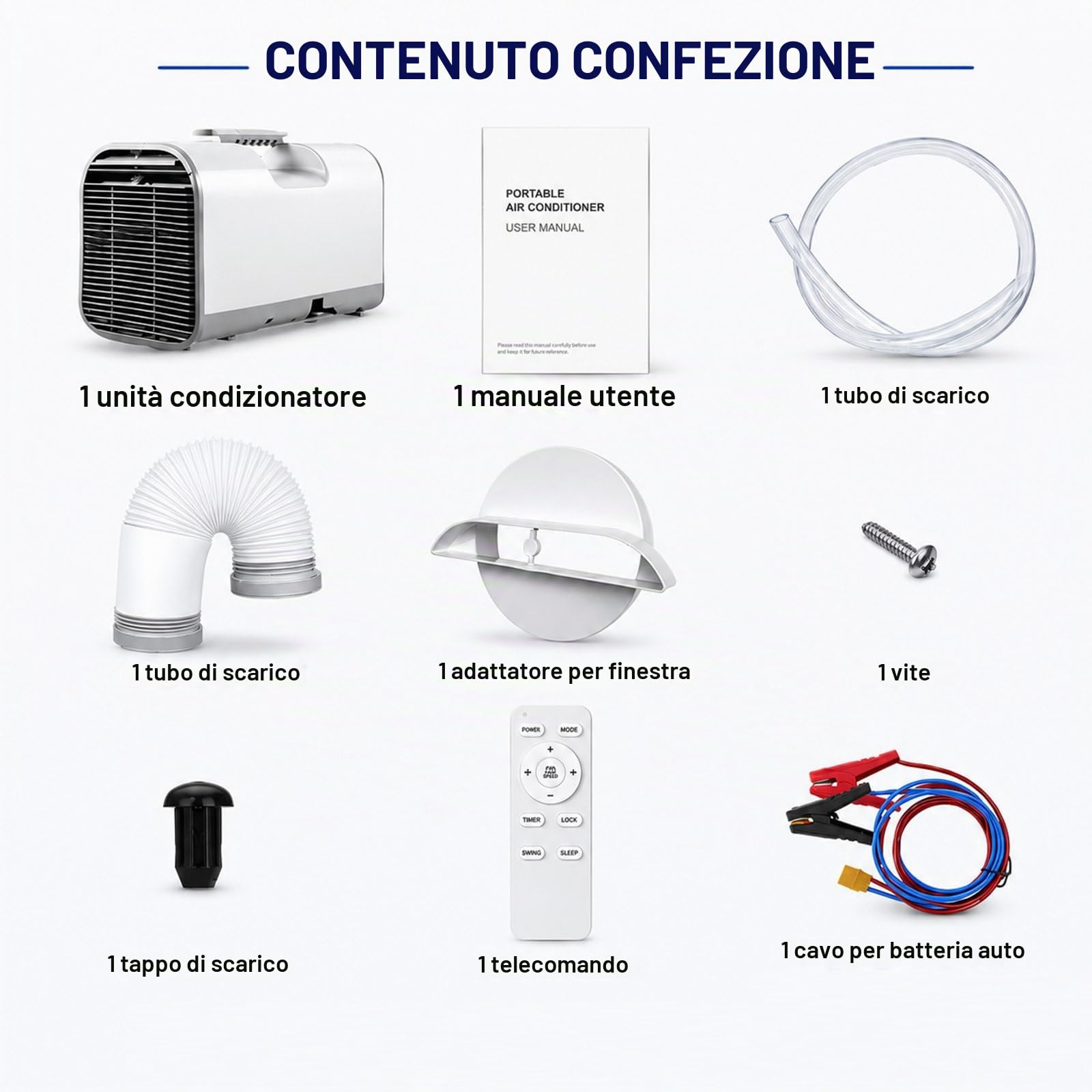 Condizionatore Camper, Condizionatori Per Auto Portatili, AC/DC 220V/12V | Adatto per Viaggi, Campeggio, Camper, Tende e Animali Condizionatore Compatto Interno/Esterno a Raffreddamento Rapido