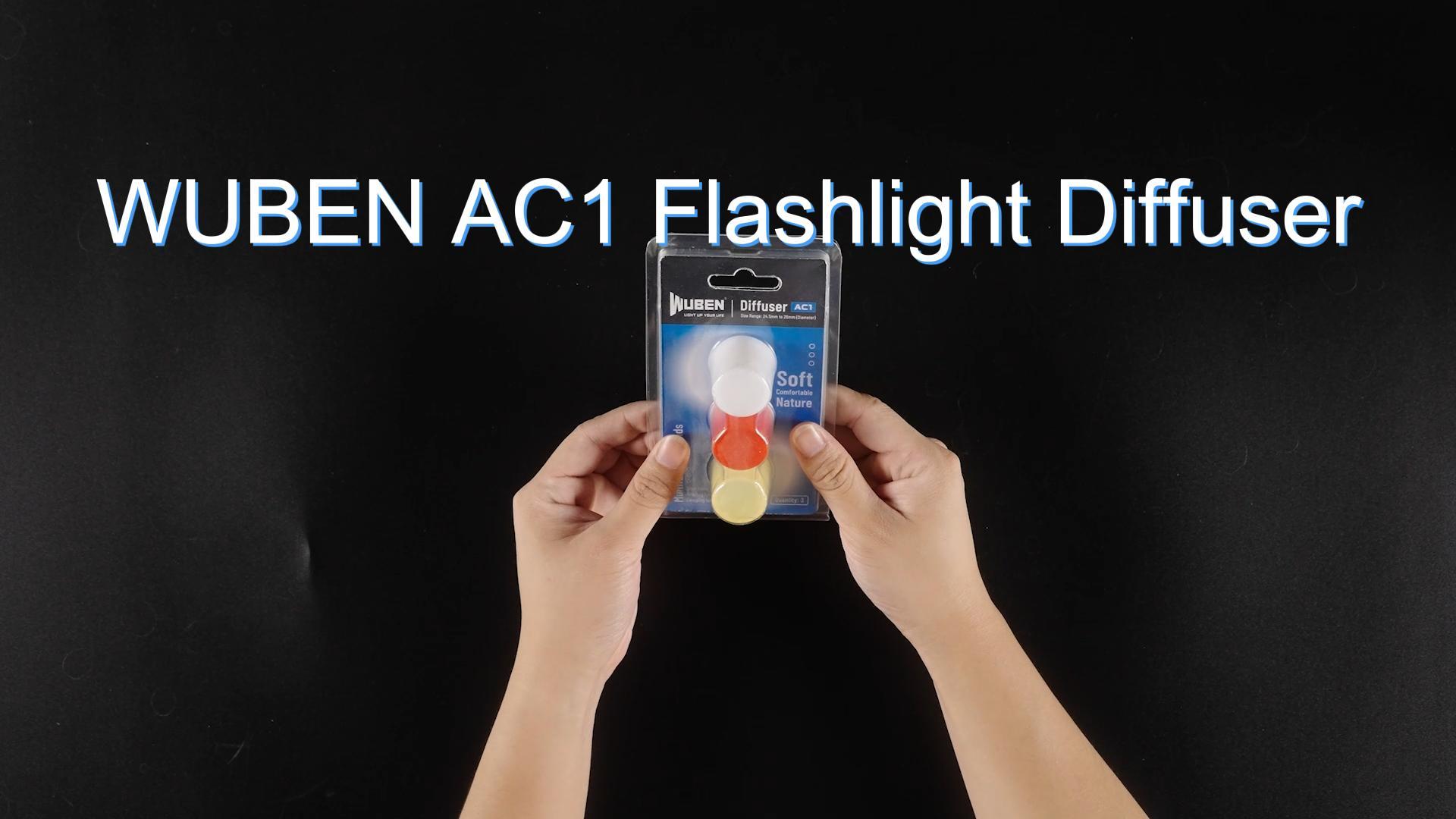 Image of WUBEN AC1 3 Colors Flashlight Diffuser Durable Compatible with 24.5-26mm Diameter Lamp Caps for C3 L50 L50S TO40R TO46R Flashlight