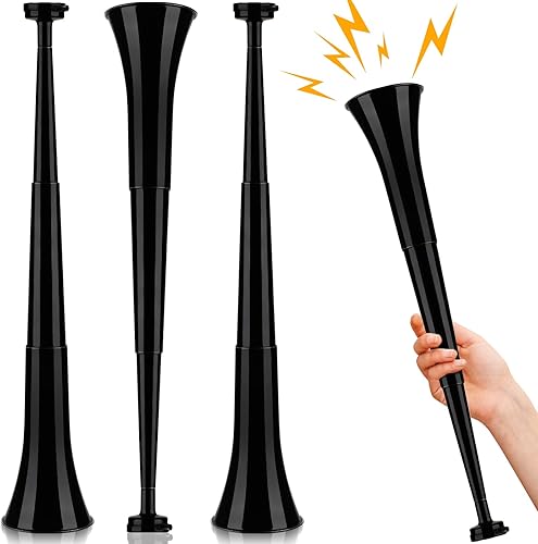 Kathfly Vuvuzelas - Cuerno de fútbol de estadio plegable de 23.6 pulgadas, generador de ruido de estadio, sonido fuerte, bocinas deportivas de mano,