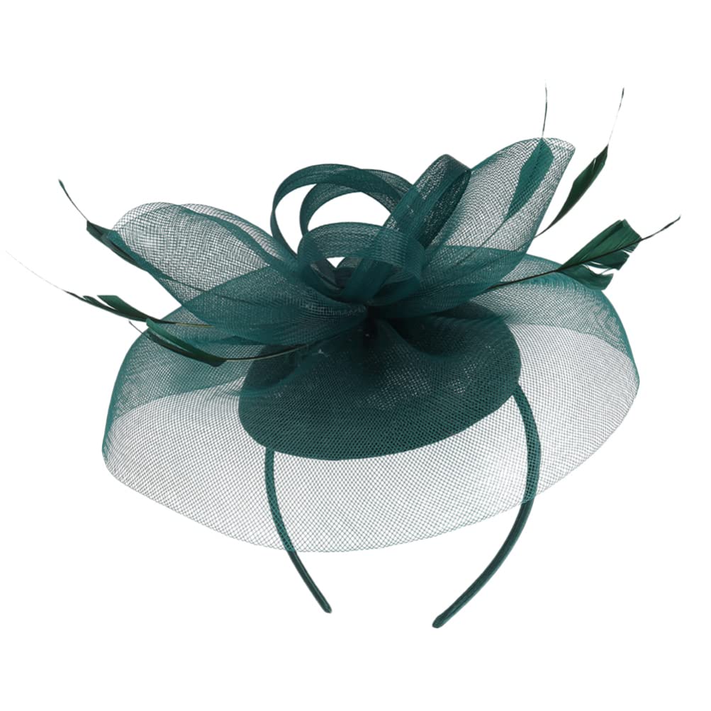 Amazon | Fascinators 帽子 フラワーメッシュリブボアヘッドバンドと
