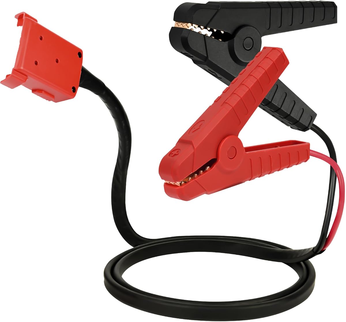 Cables de puente de 6.2 pies para Milwaukee M18, refuerzo de 8 AWG para automóvil/cortacésped | Abrazaderas de goma aisladas, agarre de cocodrilo seguro, cubierta de PVC de primera calidad, resistencia a temperaturas extremas, almacenamiento compacto en el baúl